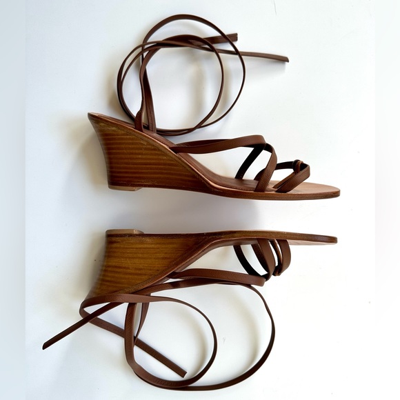 NWOB CORNETTI Caminia Wedge Sandal in Brown Calfskin, size 39 - Picture 4 of 9